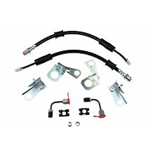 Rear brake hose kit and brackets