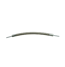 Flexible hose chassis to rear spring shackle