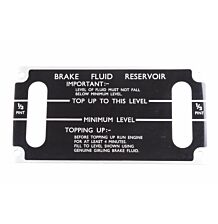 Brake fluid level label