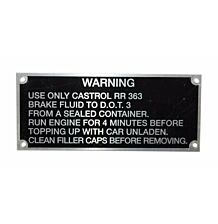 Warning label RR363