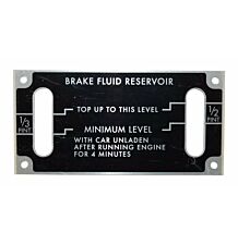 Brake fluid level label