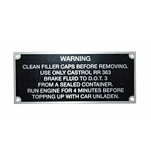 Warning label RR363
