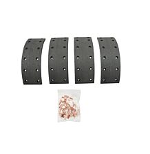 Lining & rivets brake shoe rear