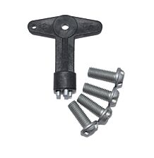 Kit locking screws and key