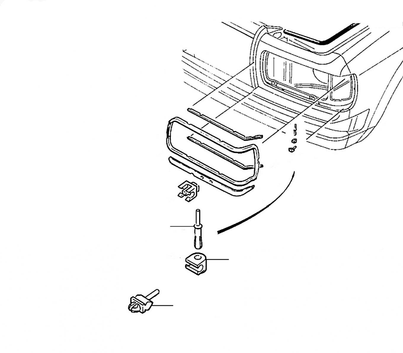 40374 Clips Headlamp - Headlamp Moulding