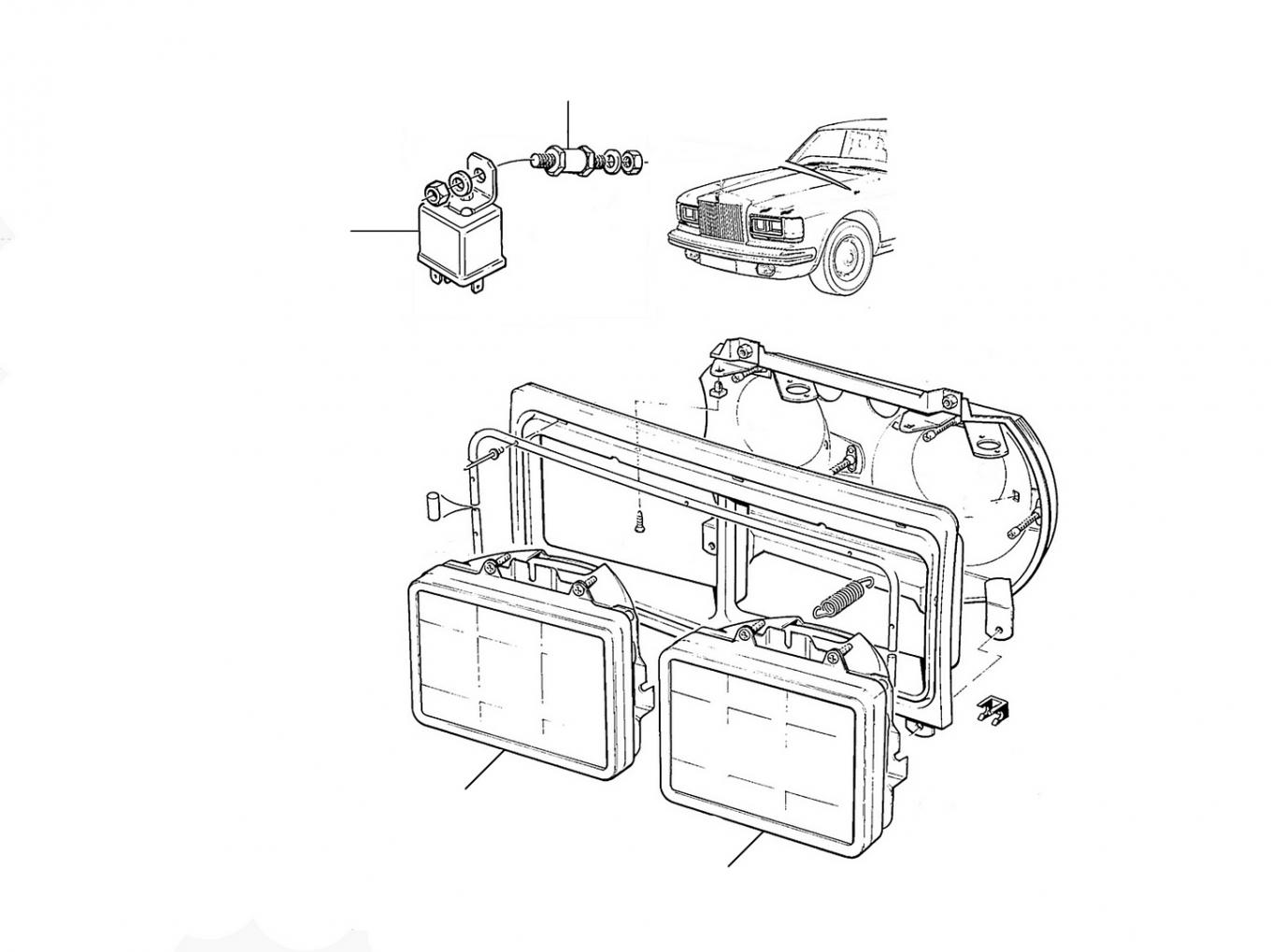 40686 Headlamps Retangular (Rolls till Royce) Double Headlamps (USA & Japan) - Double Headlamps (USA & Japan)