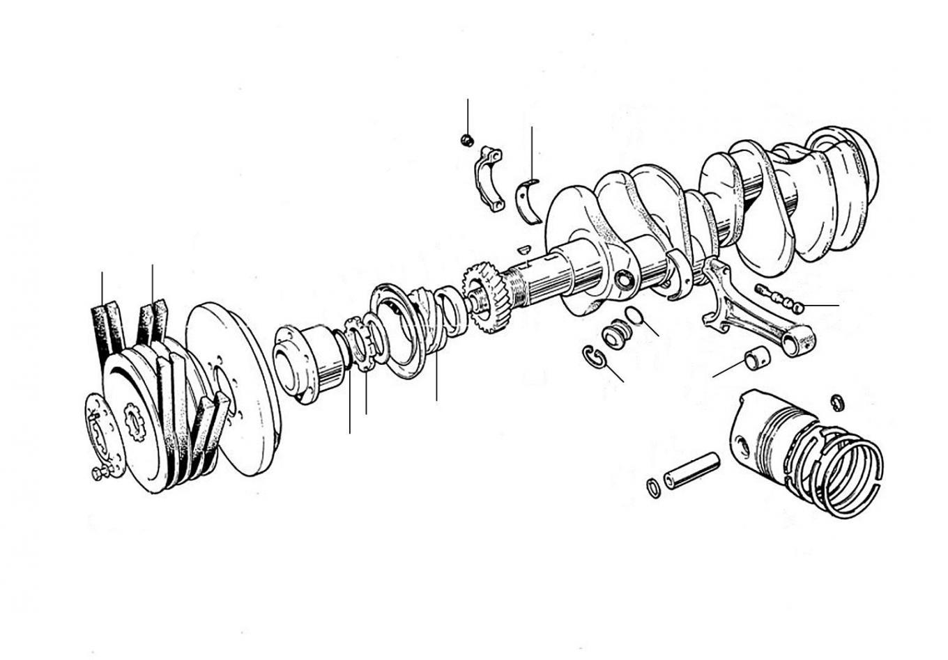 20762 Crankshaft & Pistons cloud 2 - S/ Cloud II