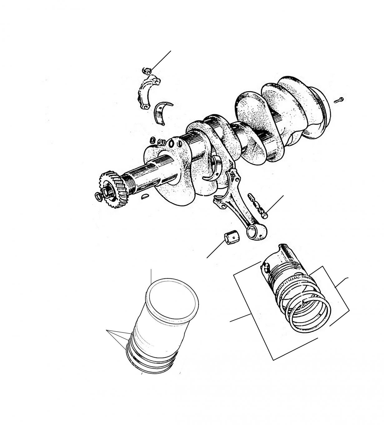 30752 Piston & liners 08742-onwards - Other than USA cars (8:1 compression)