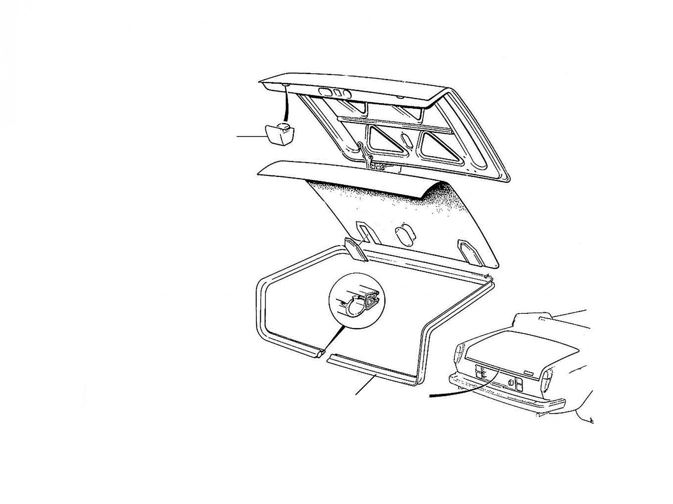 40350 Boot seal Corniche - Bonnet & Boot Seals