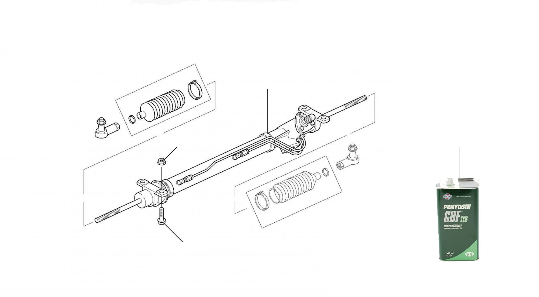 50510 Steering Rack Bentley Arnage Green Label 01001 till 03051 - VIN 01001 till 03051