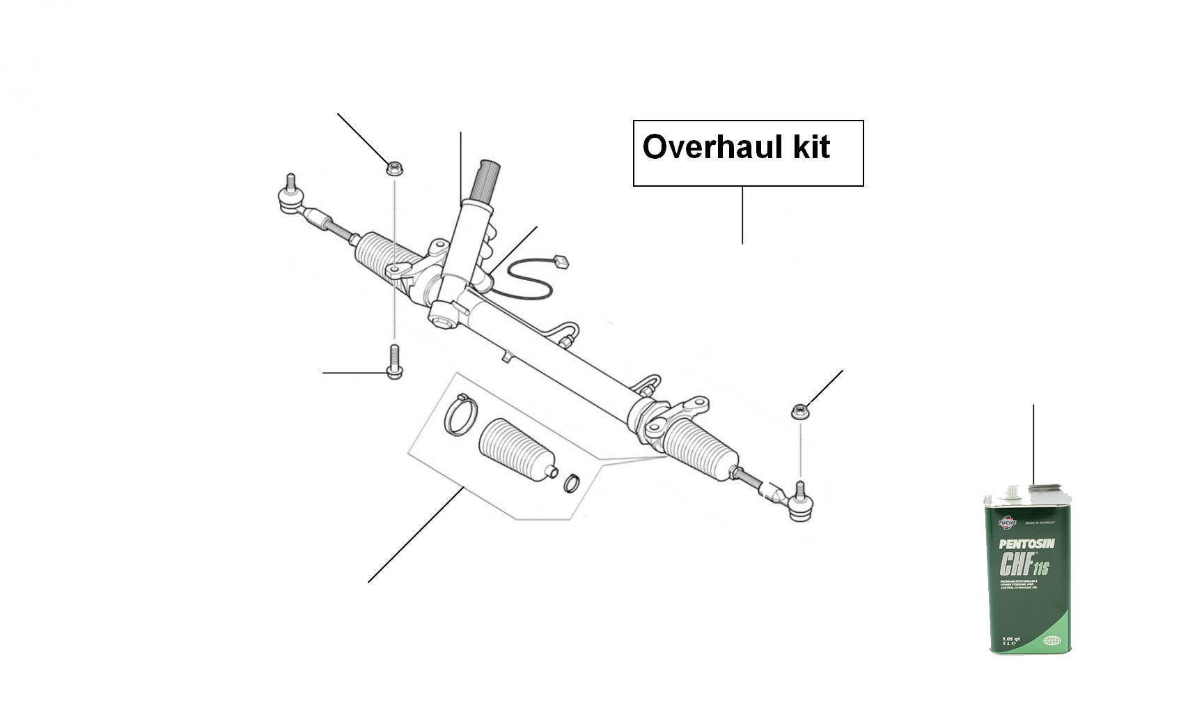 50515 Steering Rack Bentley Arnage T, R, Azure - Bentley Arnage T, R, Azure