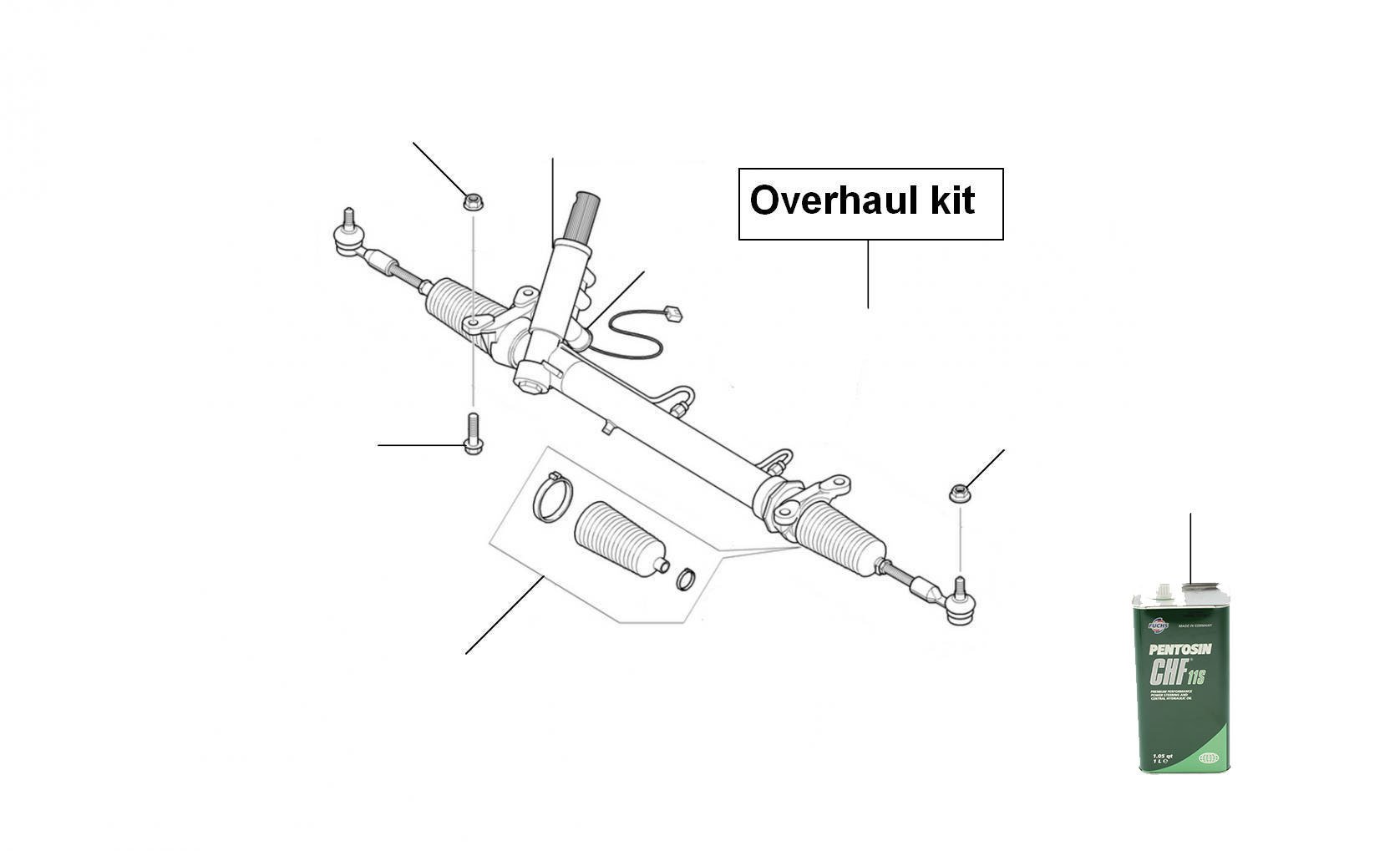 50517 Steering rack silver seraph - VIN 04000 onwards