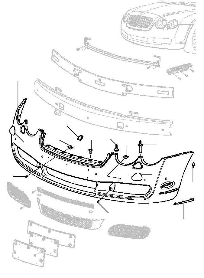 front bumper flying spur 2005-2008 - 2005 till 2008