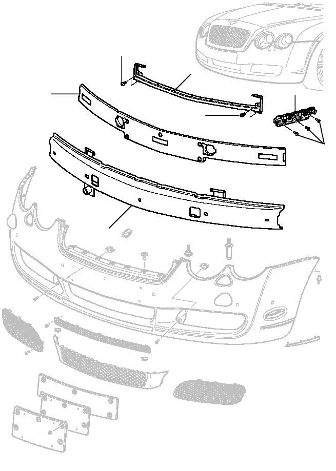 Brackets en fittings flying spur 2005-2008 - 2005-2008