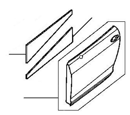 Door pannel GT 2004-2011 - 2004 till 2009