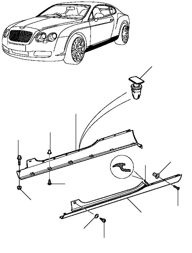 sill en fittings gt 2004-2011 - 2004 till 2011