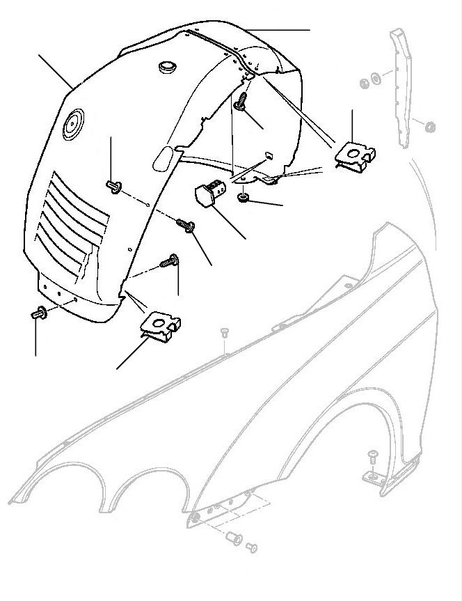 wheel arch liners flying spur 2005-2013 - 2005 till 2013