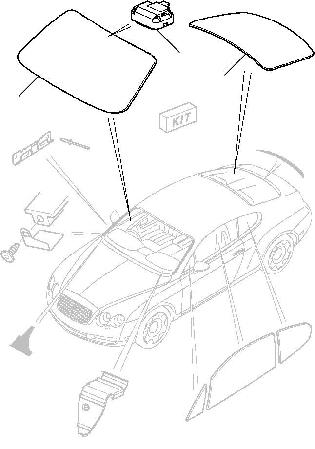 windscreen front rear gt 2004-2009 - 2004 till 2009