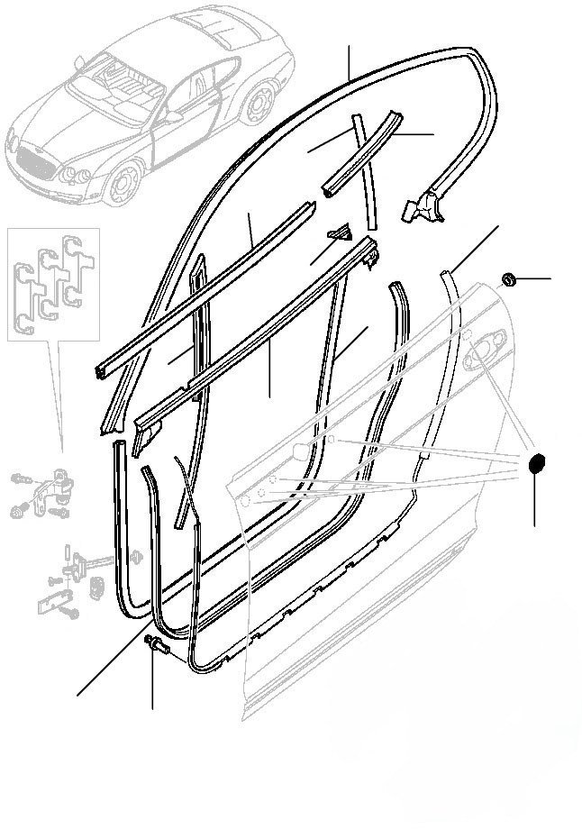 door seals & mouldings gt 2004-2009 - 2004 till 2009