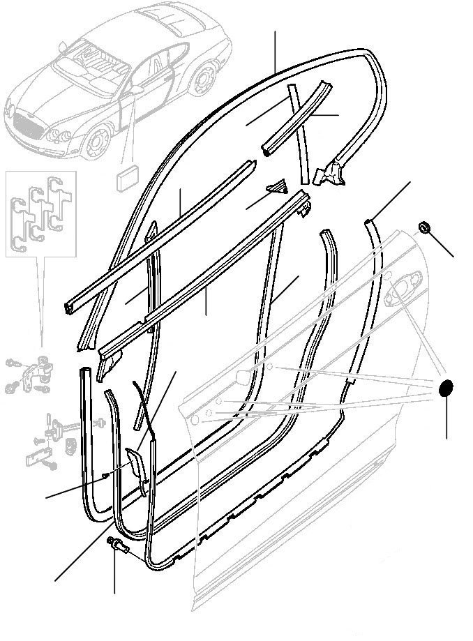 Door seals en mouldings GT 2010-2011 - 2010 till 2011