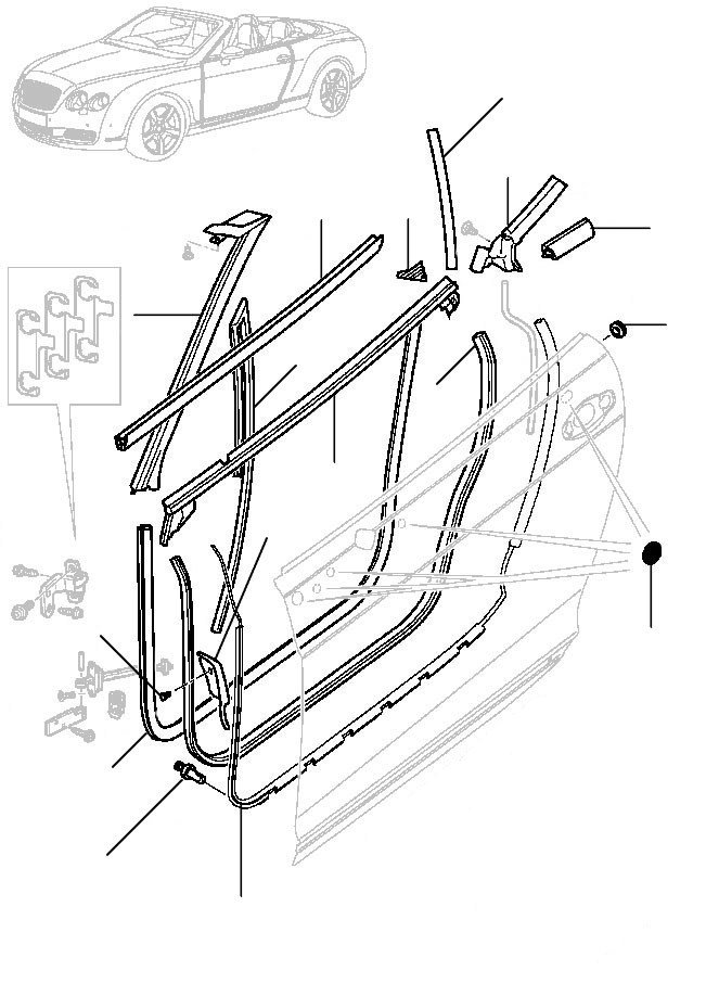 door seals en mouldings gtc 2004-2009 - 2010 till 2011