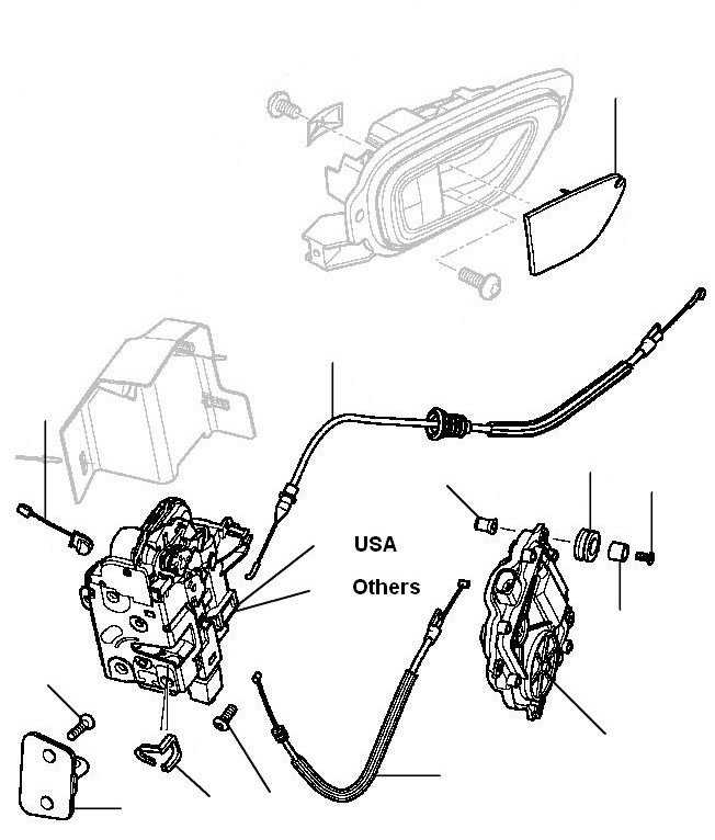 Door latches flying spur 2006-2012 - 2006 till 2013