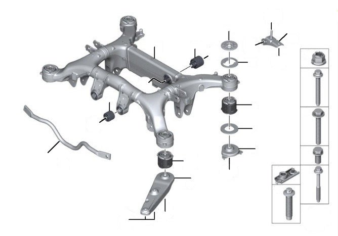 achterasdrager wraith dawn - Subframe