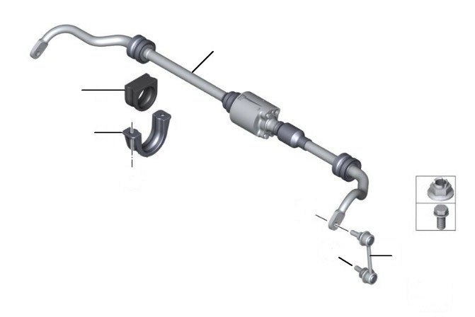 Rear anti roll bar drop link wraith dawn - Anti-roll Bar Drop Link