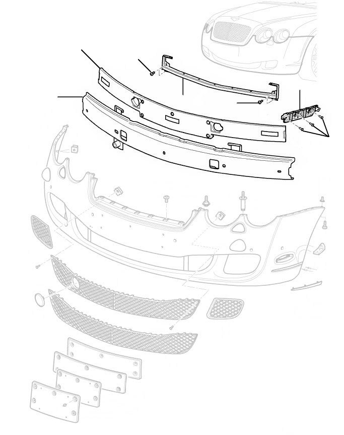 Bracket & fittings flying spur 2009-2012 - 2009-2013