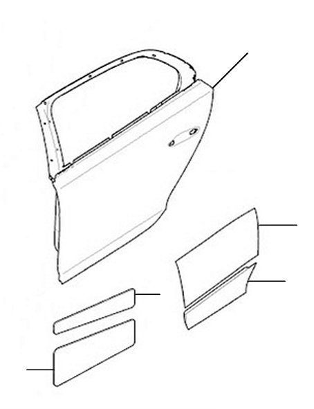 Rear door panel flying spur 2014-2019 - 2014 till 2019