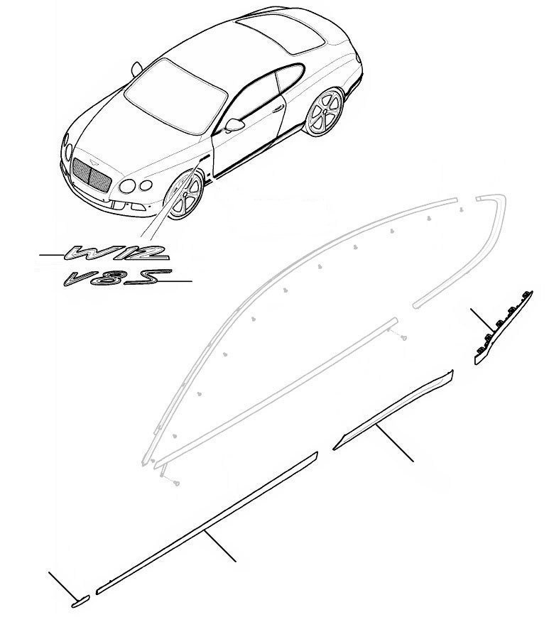 Body mouldings Gt Gtc - 2012 till 2018