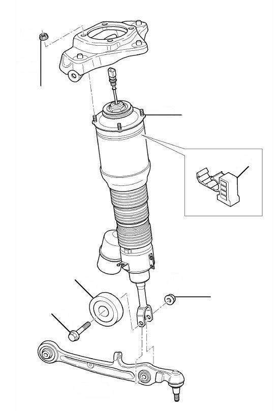 air spring damper gtc front 2004-2011 - GTC (2007 till 2011)