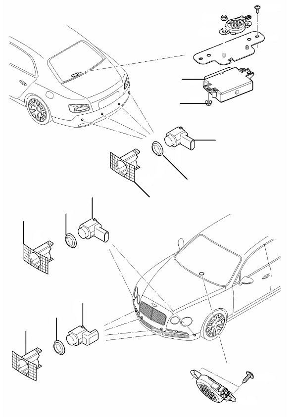 pdc sensor flying spur 2014-2019 - 2014 till 2019