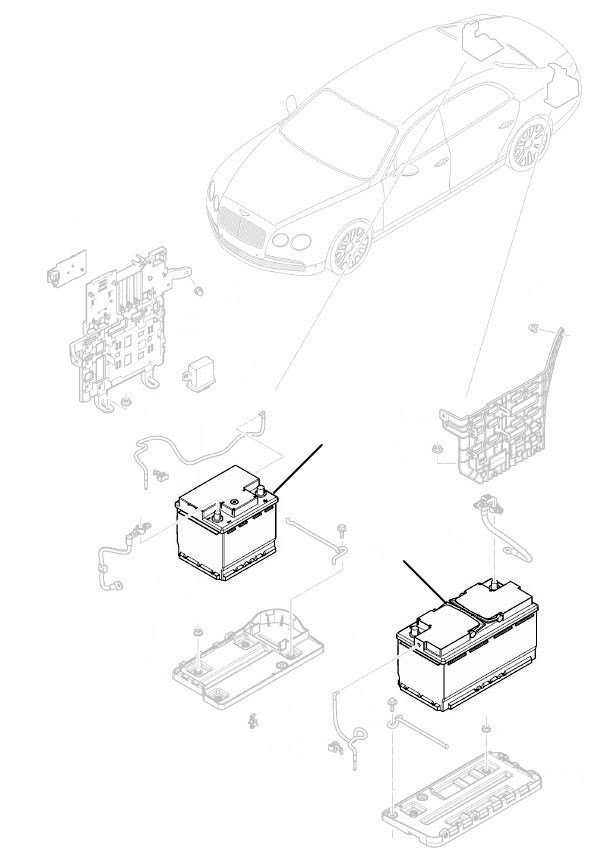 Battery Flying Spur 2014-2019 - 2014 till 2019