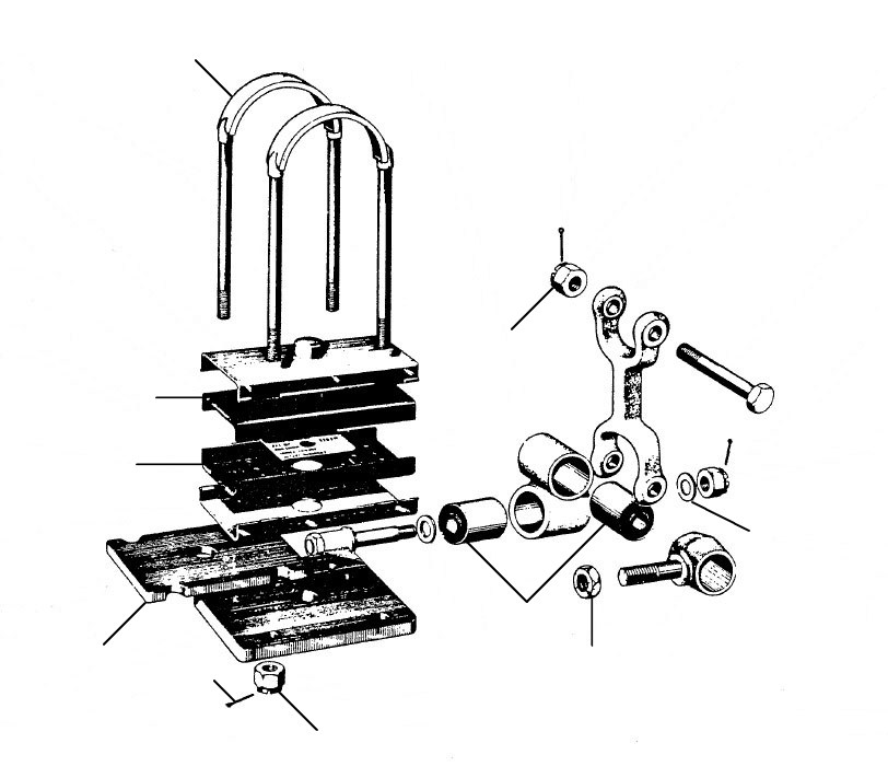 rear clamp MKVI - Bentley MKVI & Rolls-Royce Silver Dawn A-D Series