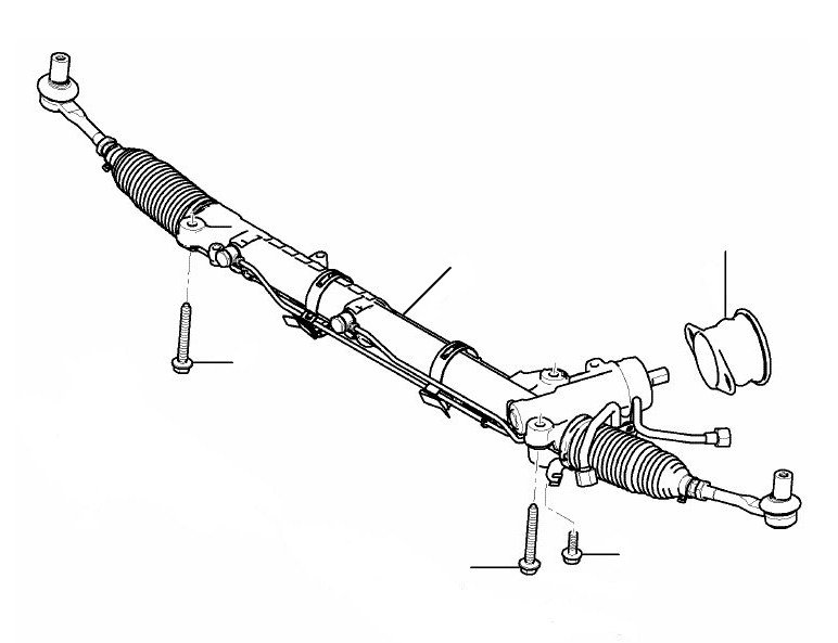 Steering rack gt 2012-2017 - Till VIN 74020