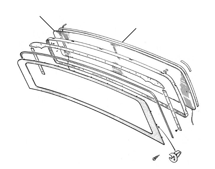 Windscreen rear long wheel base - Long Wheel Base