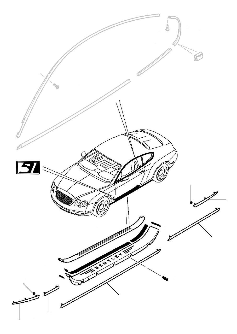 Body mouldings Gt Gtc 2003 - 2010 - 2004 till 2011