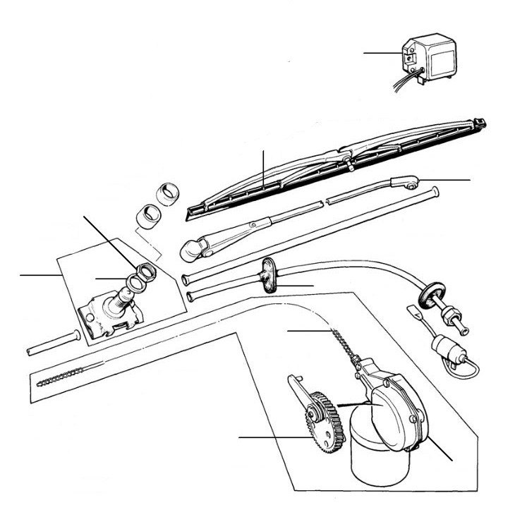 wipers 05037-24637 Corniche continental - VIN 05037 till 24637