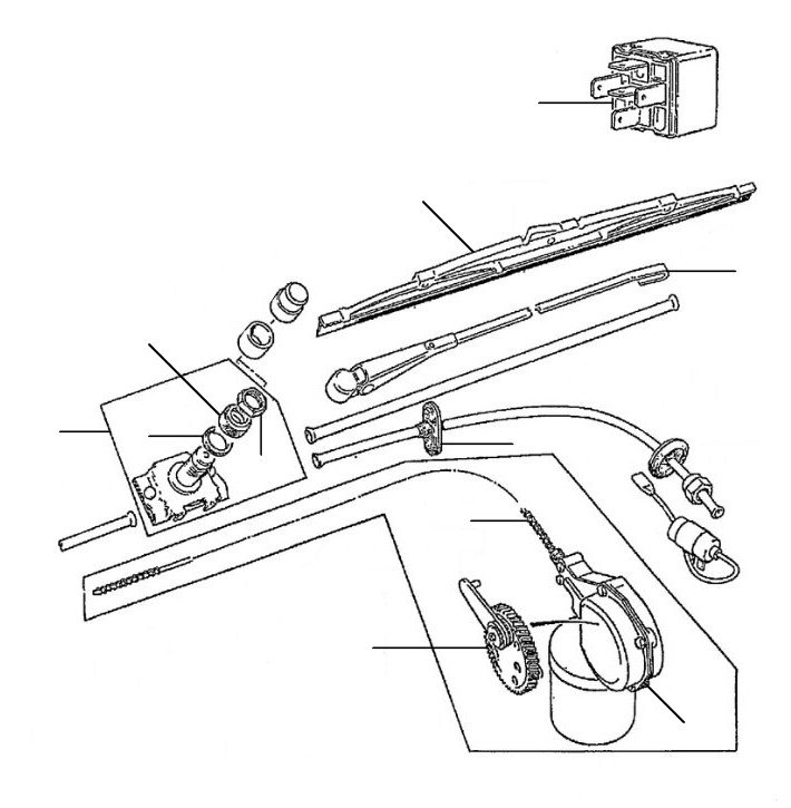 wipers 30000 onwards Corniche continental - VIN 30001 onwards