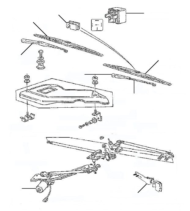 Windscreen wiper continental R T Azure 80-03 - Continental R, T & Azure