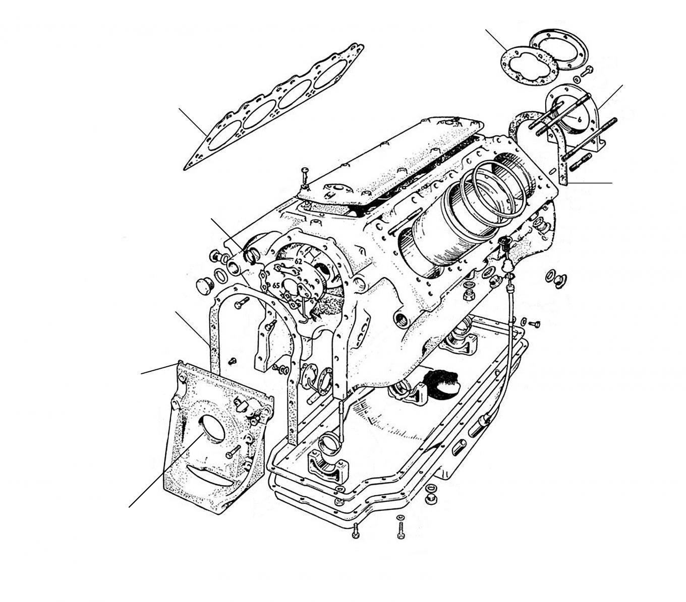 Front + Rear of Engine gaskets - VIN 39531 onwards