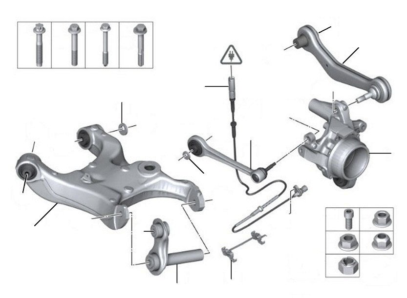 Rear wishbones & arms phantom - Wishbones & Arms