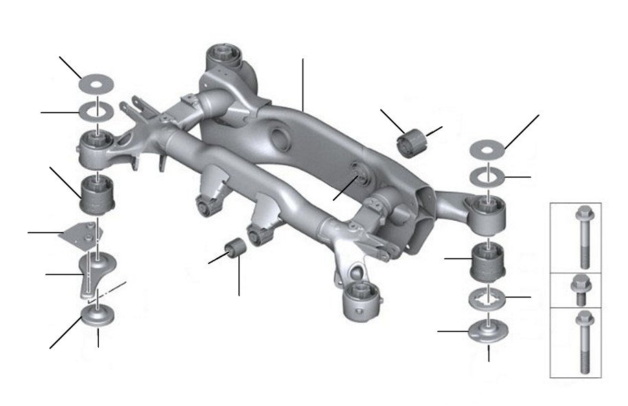 Rear subframe phantom - Subframe