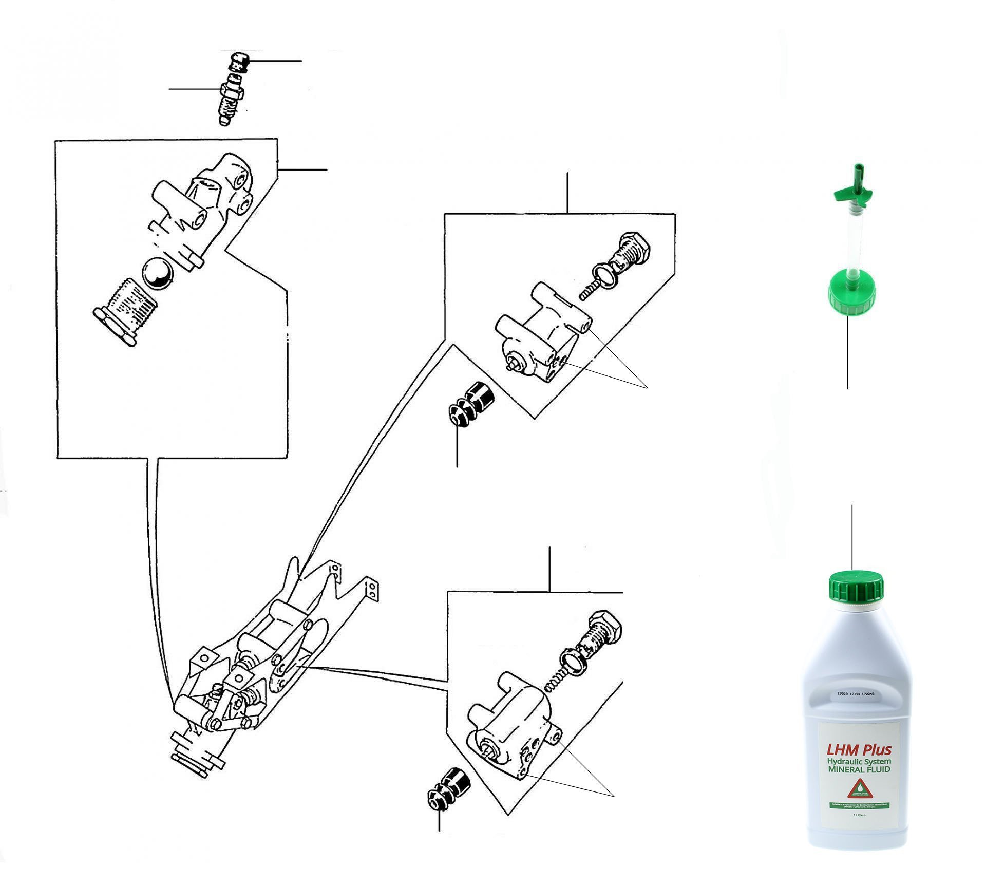 30474 Master cylinder - VIN 50000 onwards (mineral fluid cars)