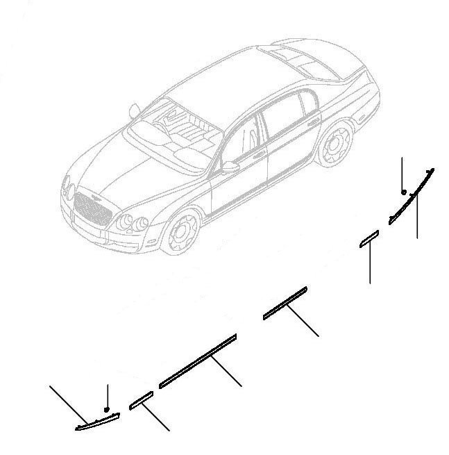 body moulding flying spur 2005-2008 - 2005 till 2008