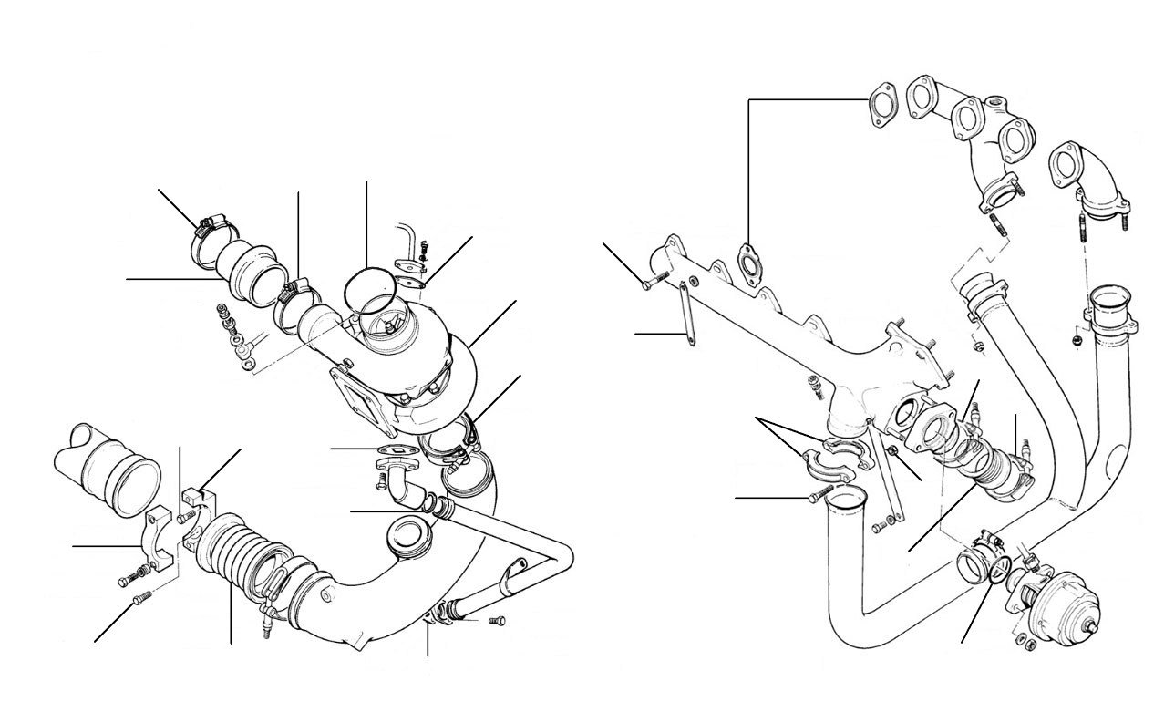 Turbo charger 80-03 VIN 20001-23935 - VIN 20001 till 23935