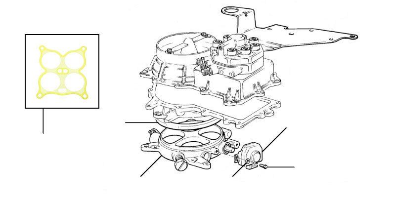 Throttle body corniche en continental 20011-29290 - VIN 20014 till 27799 USA, Japan, Australia, Switzerland & Austria