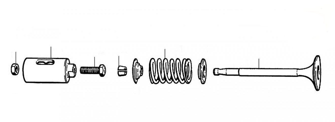 Exhaust 4,5 Liter MKVI valves en tappets - Exhaust