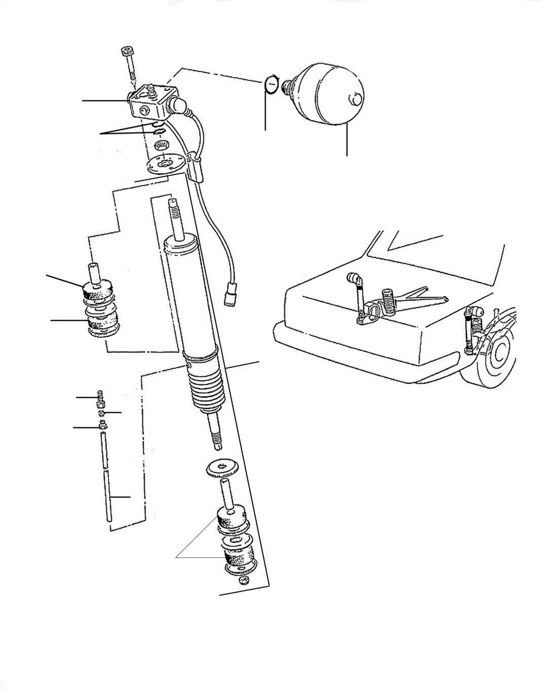 44012 Shock Absorbers 4 Door Cars 31001 onwards+Corniche 40001 onwards+Cont R+Azure - VIN 40001 onwards (active ride)